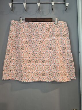Ripskirt Hawaii Coral and Cream Medallion A-Line Skirt